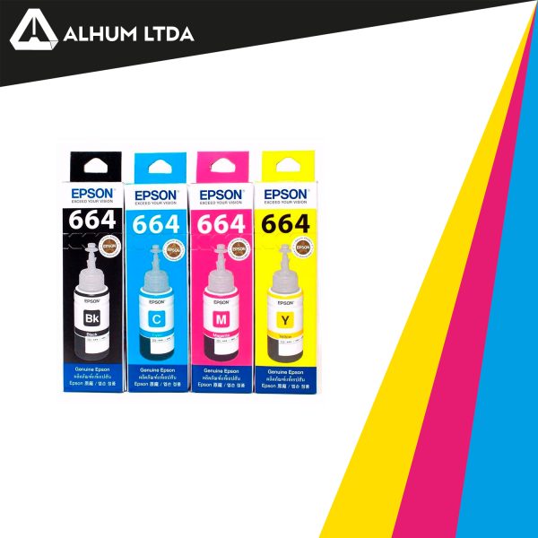 Kit Tintas Epson t664 L110 L200 L350 L555 Original