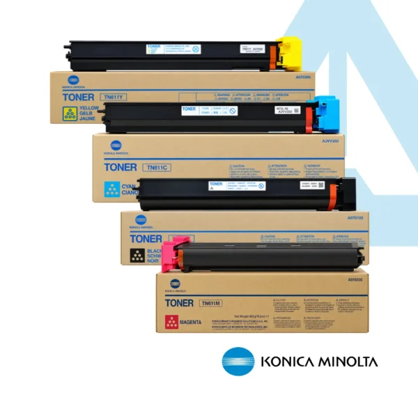 TONER MINOLTA BIZHUB C550 650 COLORES CMYK ORIGINAL TN611