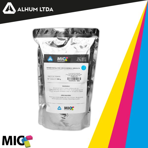 Toner Minolta Bizhub C200 C650 Cyan Recarga 500 gr