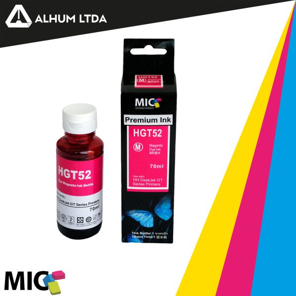 Tinta Hewlett Packard HP GT52 Recarga x 70 ml Magenta Mic