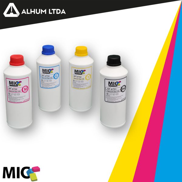Kit Tintas Hp GT51 GT52 Mic Litro