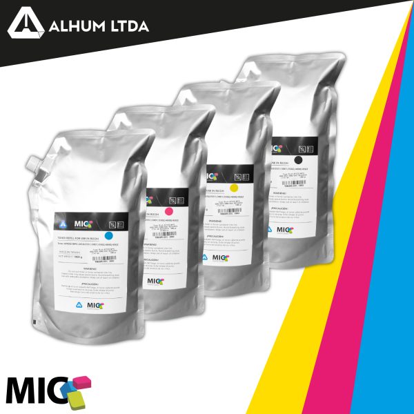Kit Recargas Mp C2050 C2800 C4502 Ricoh Aficio CMYK Universal