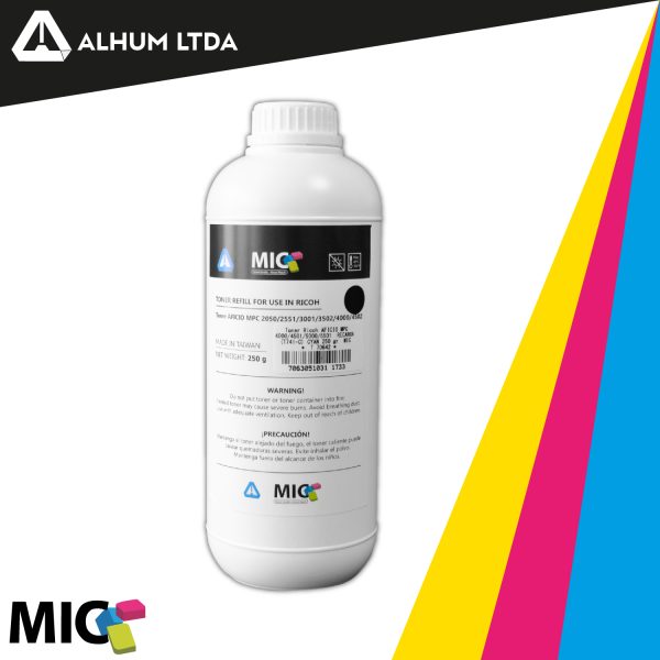 Toner Ricoh Mp C2050 C2800 C4502 Universal Negro Recarga x 250gr