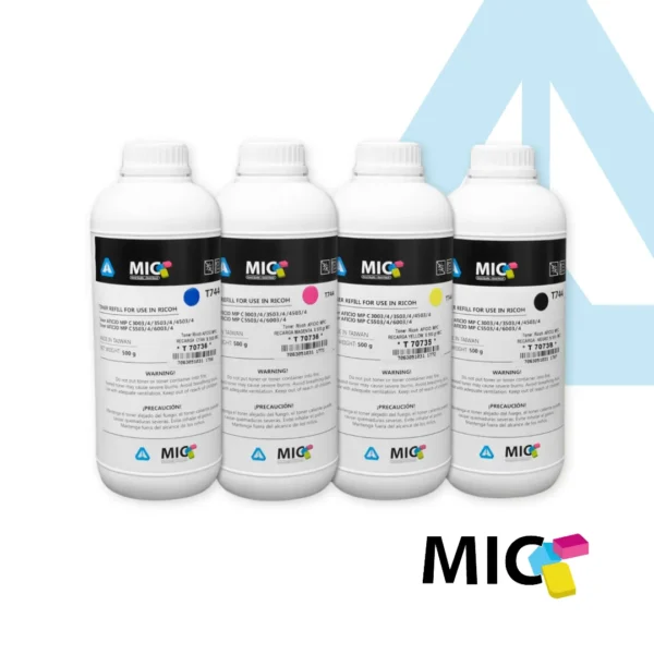 TONER RICOH MPC3003 3503 4503 6003 6004 CMYK RECARGA 500GR MIC