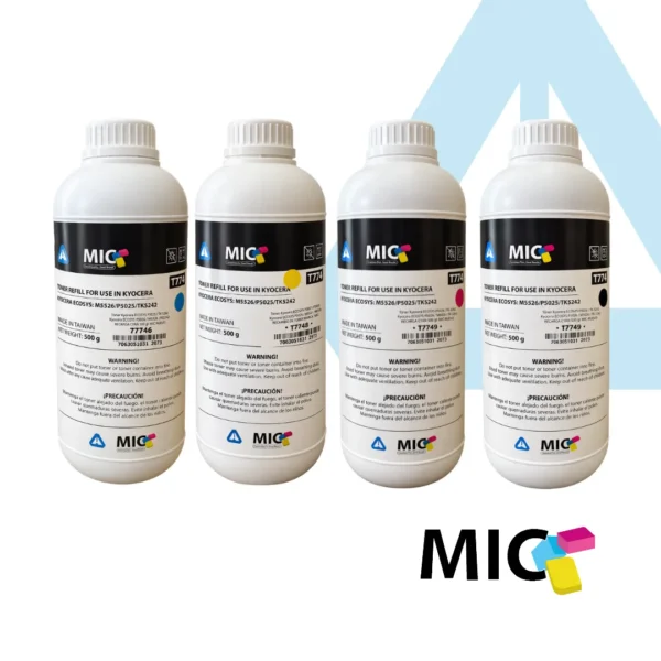 KIT TONER KYOCERA MITA TK 582 592 RECARGA X 500 GR MIC