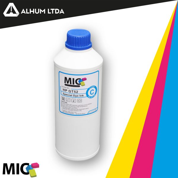 Tinta Hewlett Packard HP GT52 Recarga x 1 Litro Cyan Mic