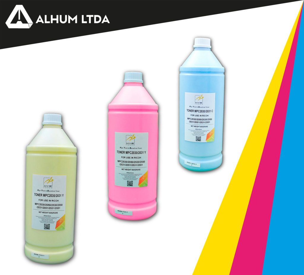 Alhum Toner Ricoh MP C2050 C2800 C4502 C5502 Cmy Recarga Universal HYB - Alhum
