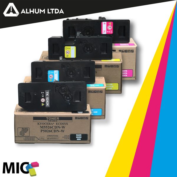 Cartucho Toner Kyocera Tk5242 CMYK M5526cdw P5026cdw Tdi