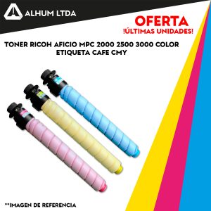 Toner Ricoh MPC 2000 2500 3000 Etiqueta Cafe