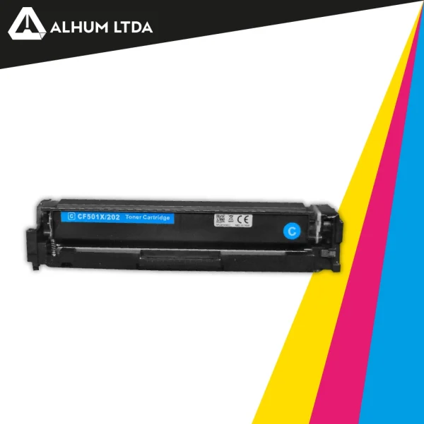 Toner HP LaserJet Cartucho CF501X 202X Cian Generico PECF541X