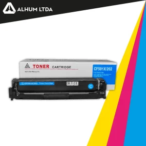Toner Hewlett Packard LaserJet Cartucho CF501X 202X Cian Generico PECF541X
