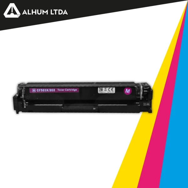 Toner Hewlett Packard LaserJet Cartucho CF503X 202X Magenta Generico PECF541X