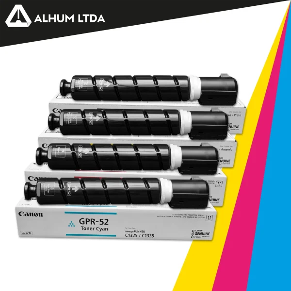 Toner Canon ImageRunner C1325 C1335 Cartucho GPR52 Original CMYK