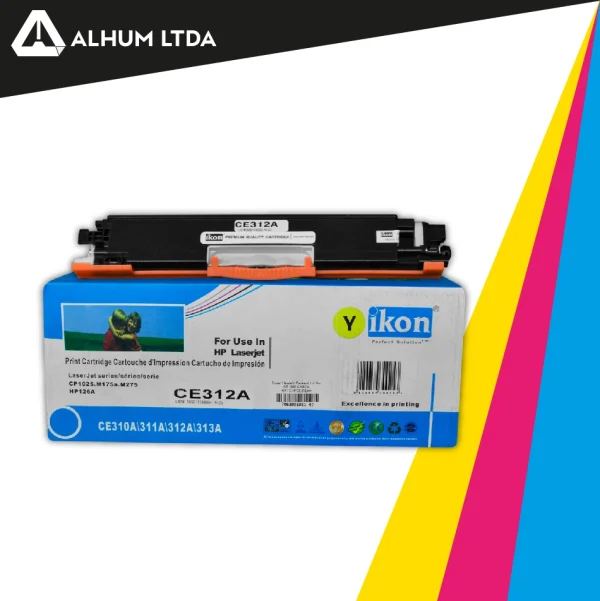 Toner Hewlett Packard LJ Pro CP1025 Cartucho CE310A CF350A Ce312a Amarillo