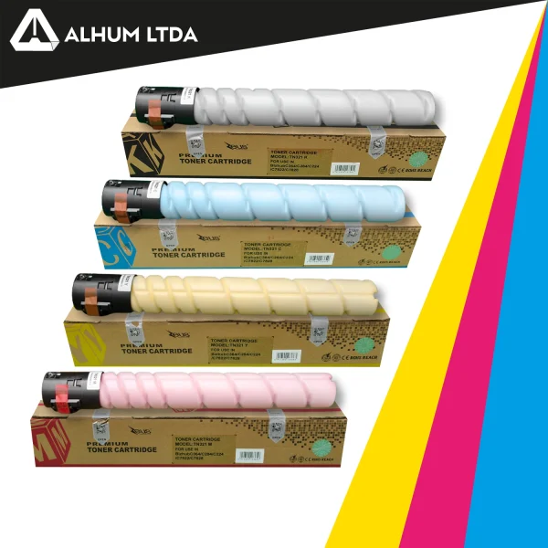 Toner Konica Minolta Bizhub C224 C284 C364 TN321 Colores Cartucho Hyb