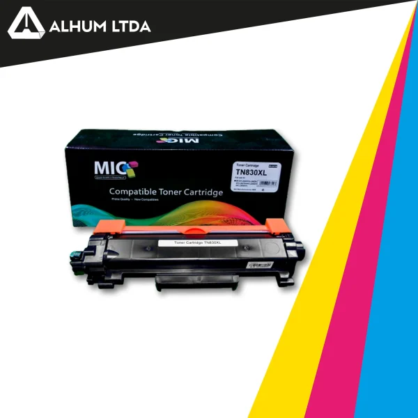 Toner Brother TN830XL TN830 DCP-L2640DW HL-L2400D Cartucho Mic