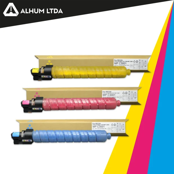 Toner Ricoh Aficio MP C2800 C3001 C3501 C3300 Cartucho Cmy Boss