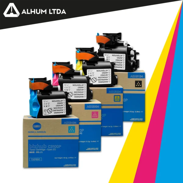 Toner Konica Minolta Bizhub C3100P TNP50 Original Cmyk