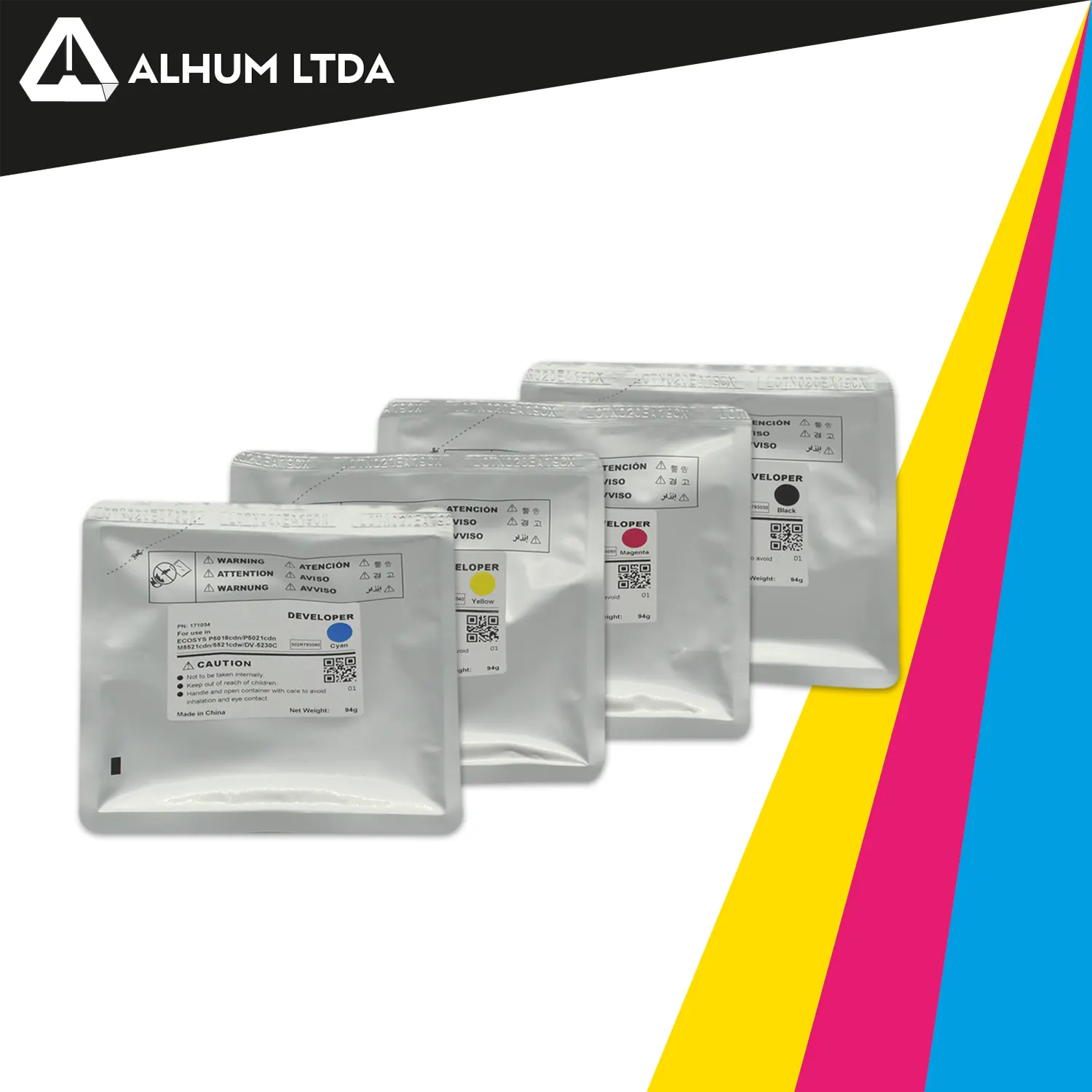 Revelador Kyocera ECOSYS M5526cdn M5521cdn Cmyk Cet Dv5230