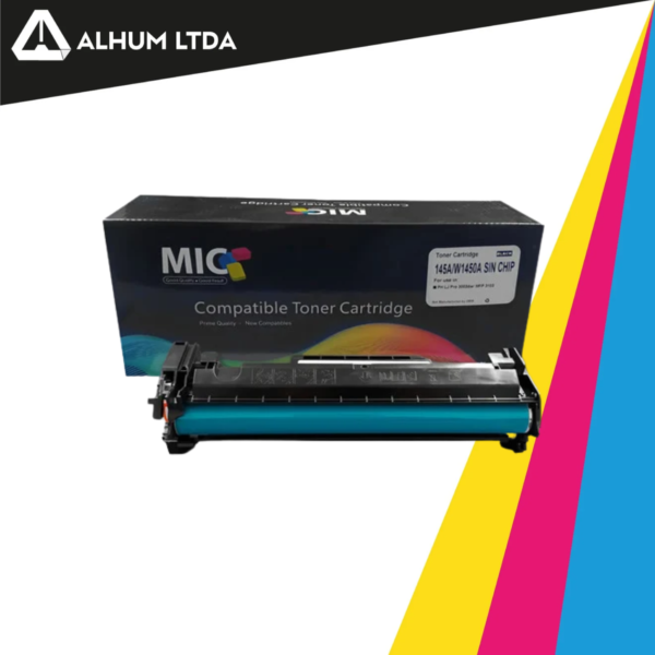 Toner Hewlett Packard W1450a LaserJet Pro 3001 MFP3004 3103 145A Sin Chip Mic